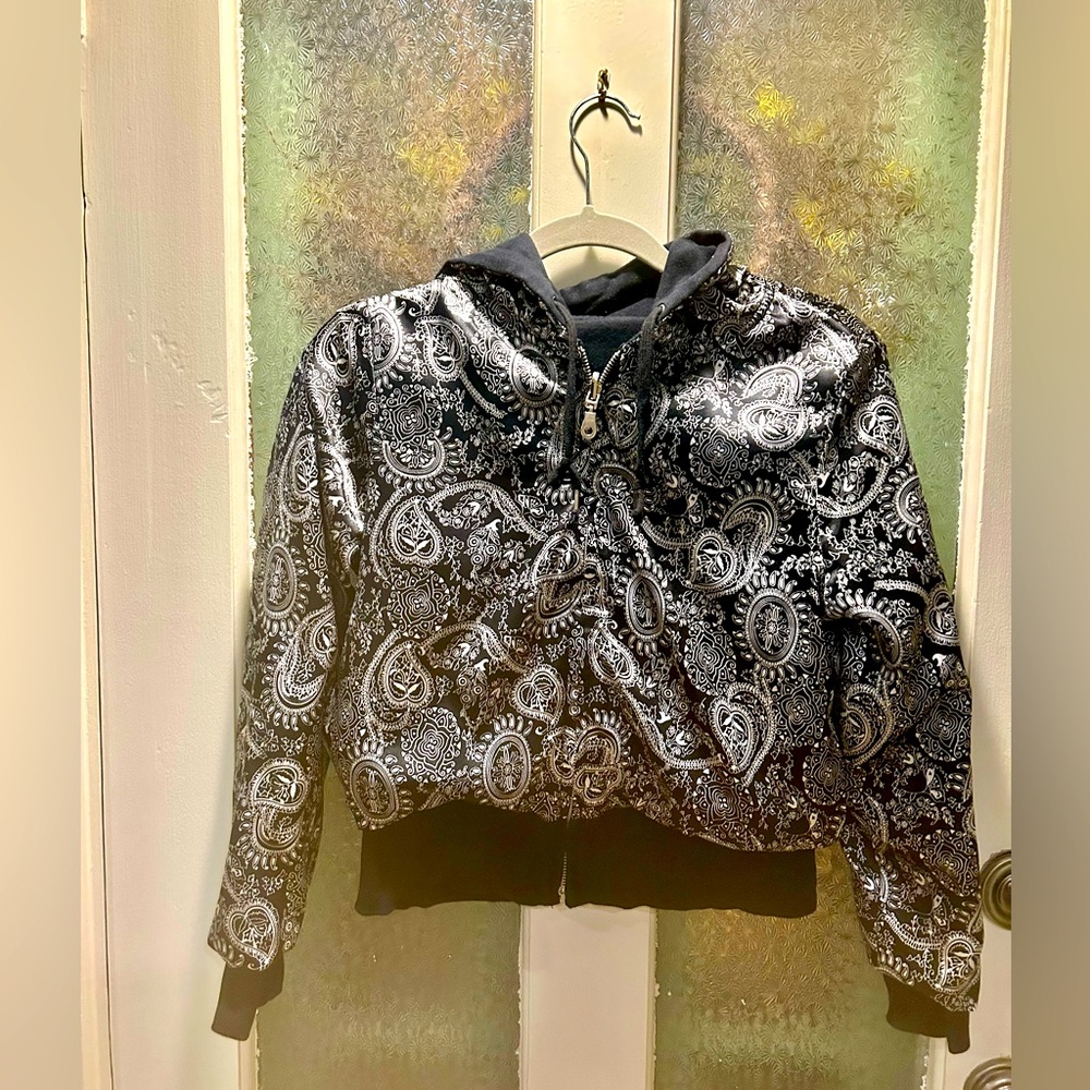 Reversible S zip up sweatshirt